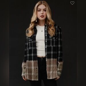 Black and Brown Bleached Flannel